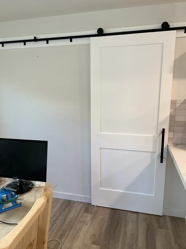 Custom sliding barn door — Master Door and Crown, Ventura County CA